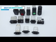 250V, 10A একক ফেজ আইইসি ইনলেট সকেট পাওয়ার এন্ট্রি ফিল্টার, পাওয়ার লাইন ইএমআই ফিল্টার দীর্ঘ কর্মজীবন