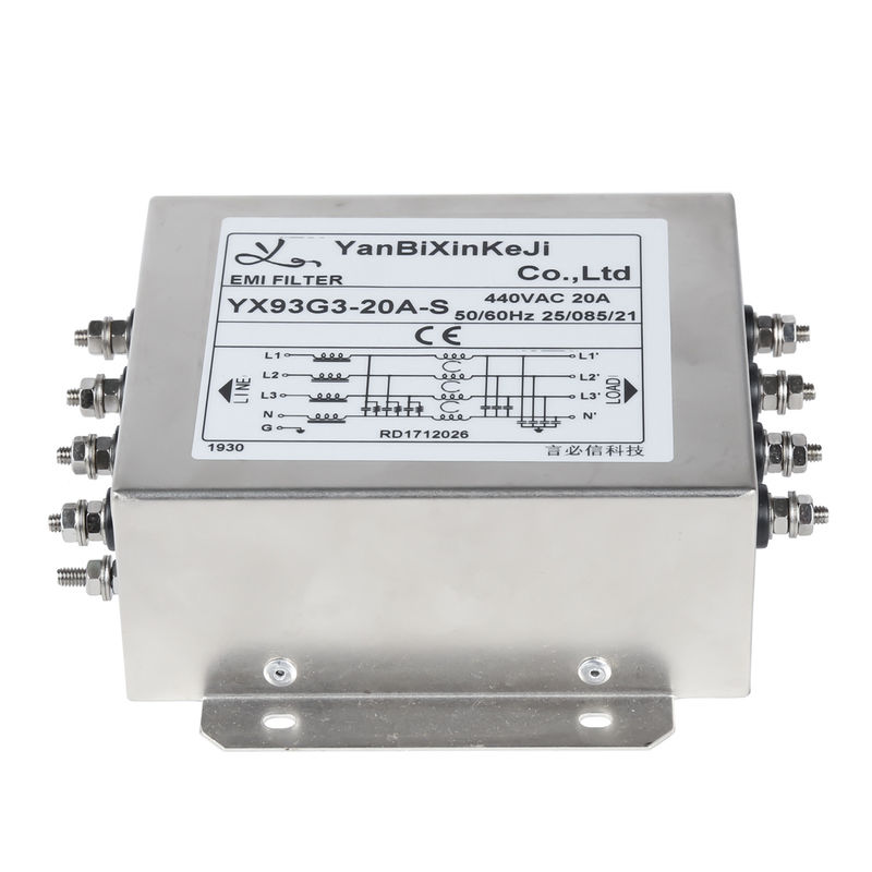 3 ফেজ 4 ওয়্যার ইএমআই ফিল্টার 380V/520V