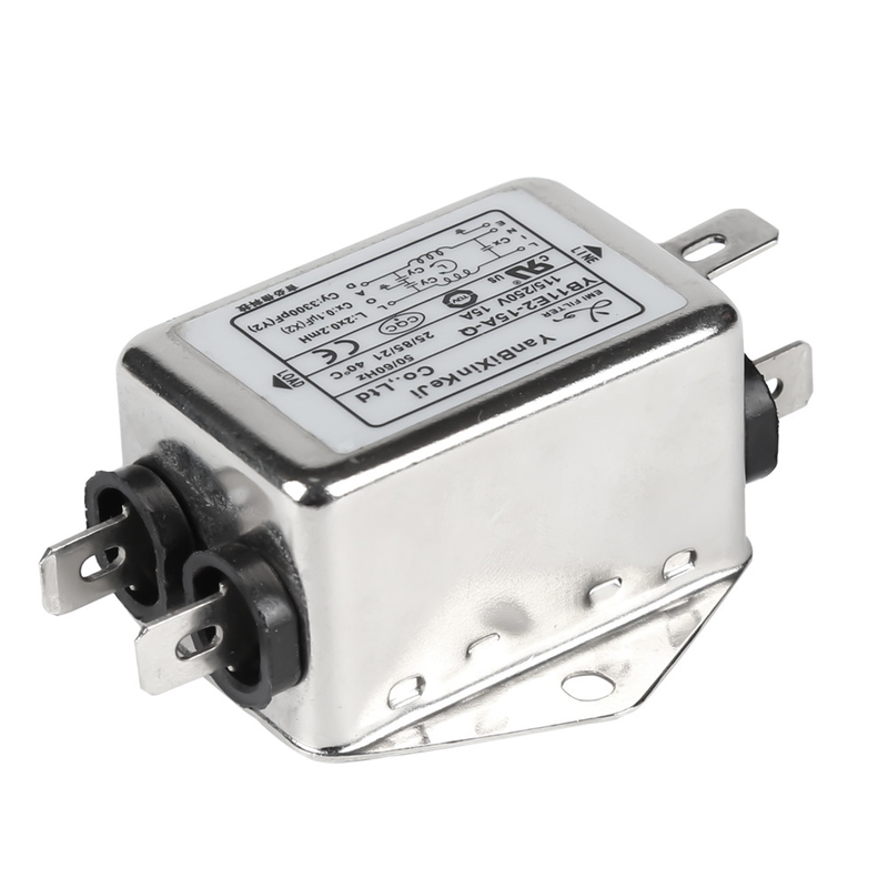 বৈদ্যুতিক সরঞ্জামের জন্য 220V 15amps YB-E প্যাসিভ সিঙ্গেল ফেজ ফিল্টার পাওয়ার লাইন ফিল্টার