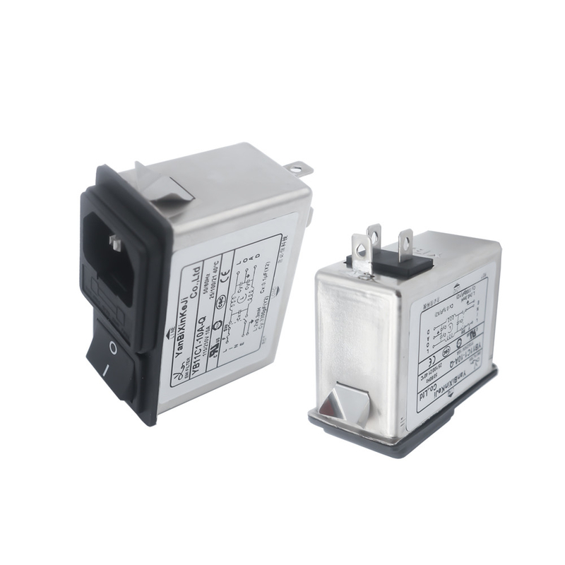 সুইচ ফিউজ সহ ইএমআই নয়েজ ফিল্টারে IEC 320 C14 AC ইনলেট ফিল্টার পুরুষ প্লাগ