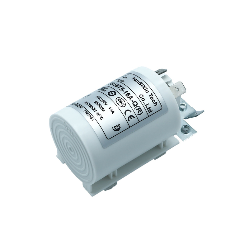YB16T5 সাদা প্লাস্টিকের হাউজিং ইএমআই ফিল্টার 220V 16A ওয়াশিং মেশিনের জন্য পাওয়ার ফিল্টার