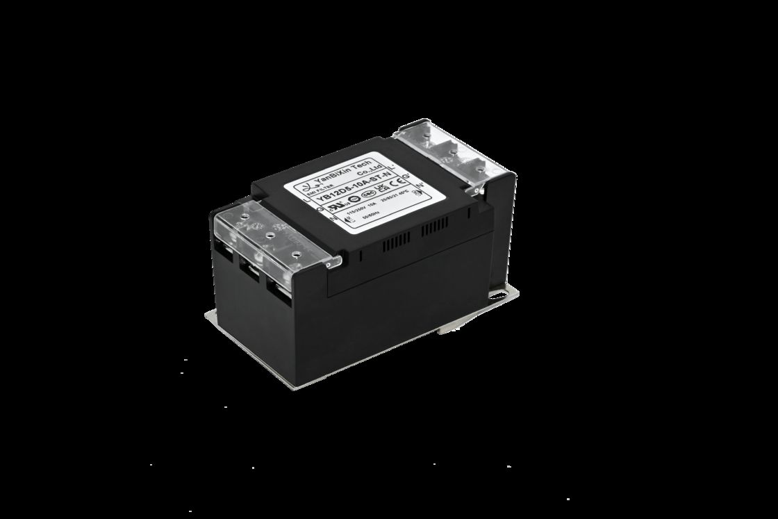 এক-ফেজ ফিল্টার নিরাপদ প্লাস্টিকের হাউজিং টার্মিনাল ব্লক কভার সহ ইএমআই/ইএমসি ফিল্টার