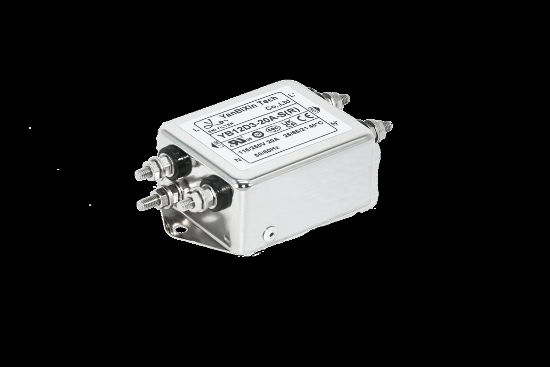 90db নিম্ন পাস ইএমআই ফিল্টার 1450VDC ইলেক্ট্রোম্যাগনেটিক ইন্টারফেরেন্স ফিল্টার
