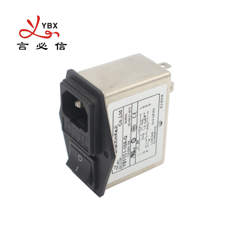 YB11C1 IEC সকেট EMI ফিল্টার থ্রি ইন ওয়ান পাওয়ার ফিল্টার চিকিৎসা সরঞ্জামের জন্য