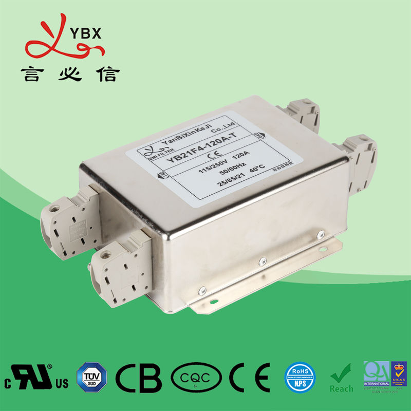 120V 30A 250VAC এসি পাওয়ার নয়েজ ফিল্টার / এসি লাইন ইএমআই ফিল্টার মেটাল কেস