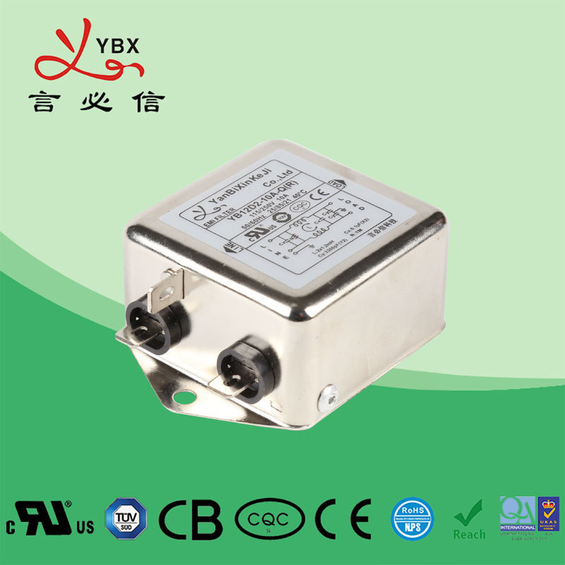 ডেটাকোম সরঞ্জাম এসি লাইন নয়েজ ফিল্টার EMI EMC 120V 250VAC মেটাল কেস