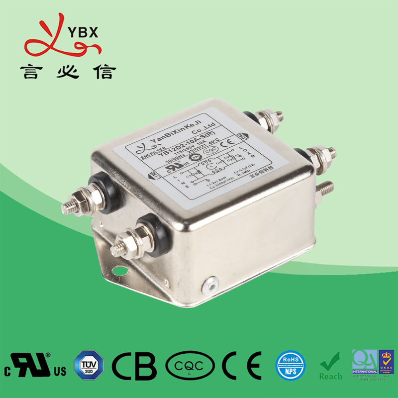 10A 2.5KW AC পাওয়ার নয়েজ ফিল্টার YB12D2 সিঙ্গেল ফেজ ইএমআই ফিল্টার হোম অ্যাপ্লায়েন্সের জন্য